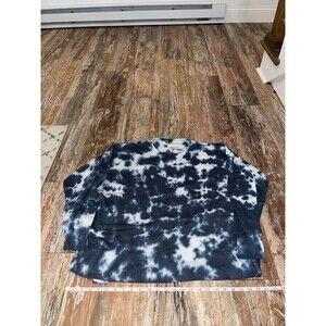 Women’s Blue & White Toe Dye Long Sleeve Sweater Size XL